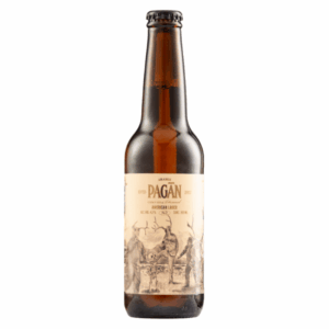 Botella de Cerveza Artesanal Pagān American Lager 355 ml, estilo American Lager mexicana.