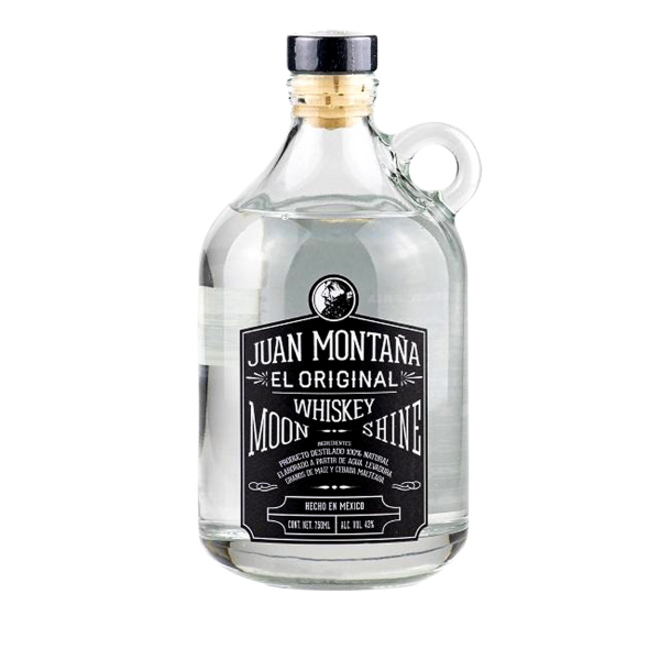 Botella de Whiskey Moonshine Juan Montaña artesanal mexicano – Local Gourmet