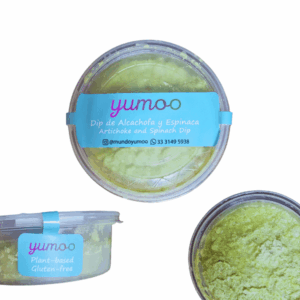 Dip vegano Yummo de tofu con alcachofa y espinaca – sin lácteos y alto en proteína.