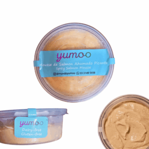 Mousse Yummo de tofu con salmón ahumado y chipotle – alto en proteína y libre de lácteos.